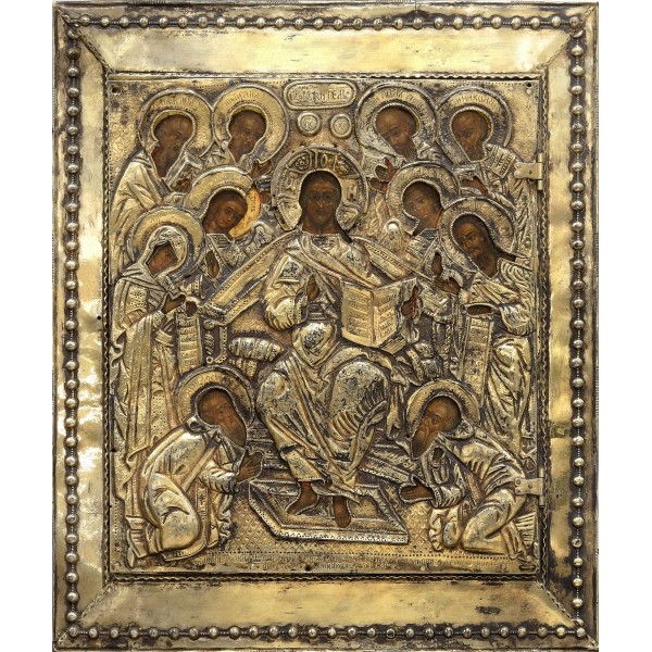 Икона Вседержителя в окружении апостолов